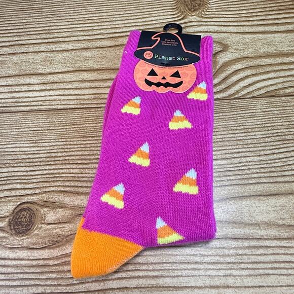 New Womens Planet Sox Halloween Socks Candy Corns Shoe Size 4-10 Gift NWT - Picture 1 of 6